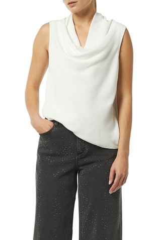 Jersey top s drapiranim ovratnikom