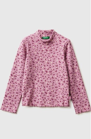 Slim fit majica dugih rukava s uzorkom