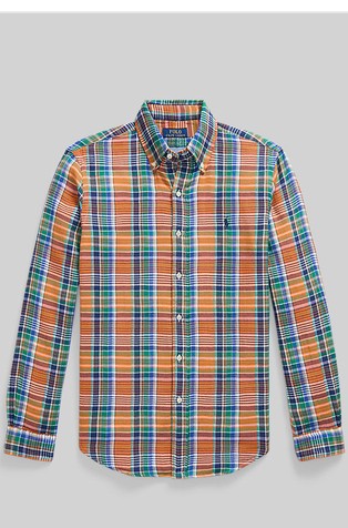 Custom fit karirana pamučna košulja