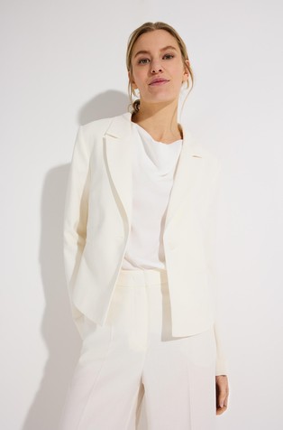Tailored short blazer in viscose blend
