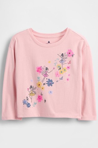 Majica dugih rukava s printom za djecu djevojčice