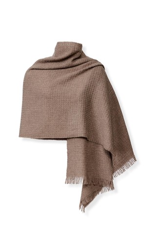 Wool and cashmere scarf with lurex