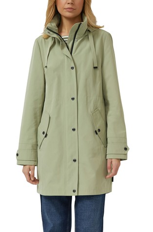 Parka with hood and inner adjustable waist