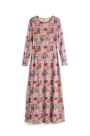 Haljina dugih rukava s uzorkom