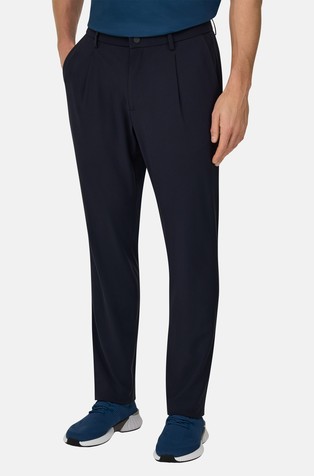 B-Tech Stretch Nylon Trousers with Pleats