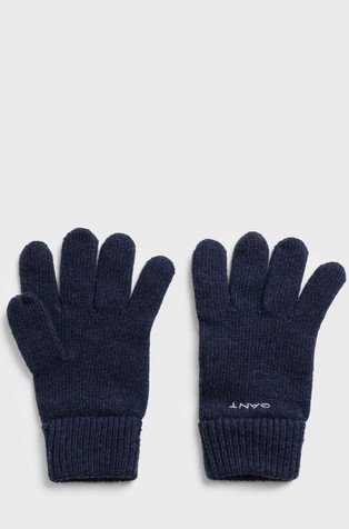 Knitted wool blend gloves