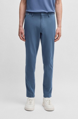 Slim-fit trousers in a cotton blend with stretch