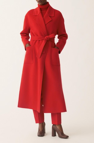 Kaput od mješavine vune i kašmira s trakom za vezanje