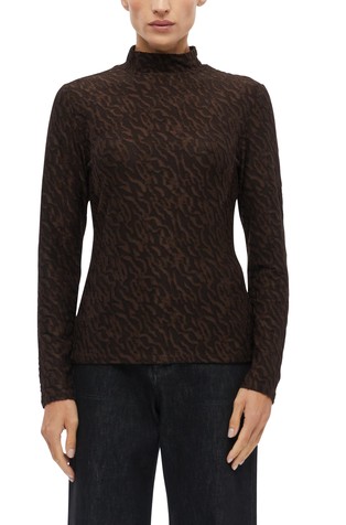 Slim fit majica dugih rukava s uzorkom