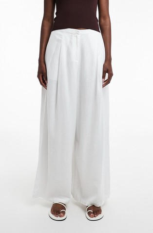 TSSUSANN široke hlače od lana i viskoze