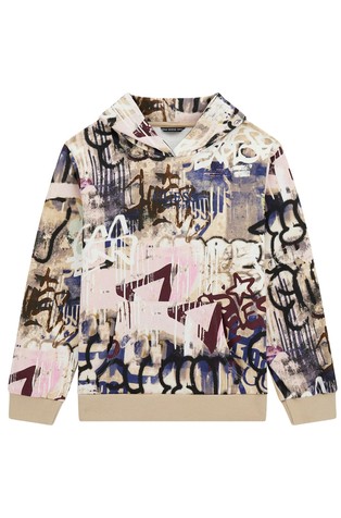 Pulover s kapuljačom i printom