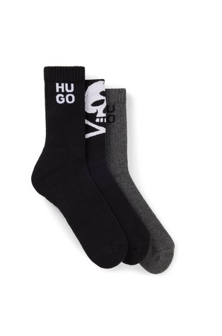 Paket od 3 para rebrastih čarapa sa sezonskim detaljima