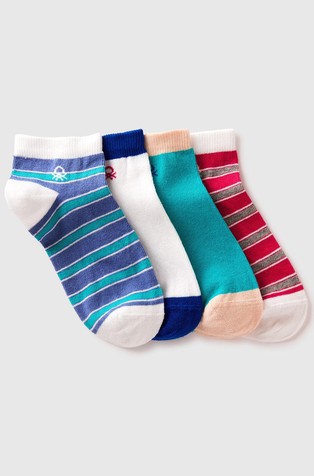 Four pairs of patterned short socks