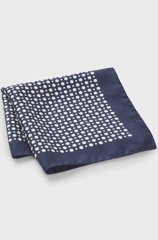 Beckham x Boss svilena džepna maramica s uzorkom