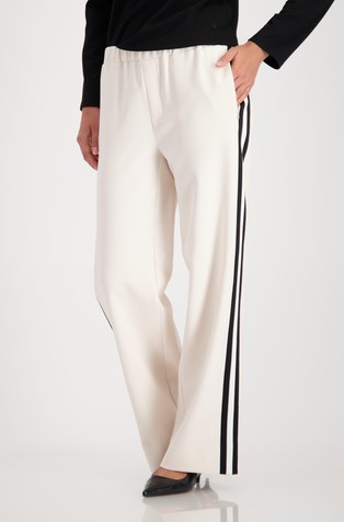 Straight fit hlače s bočnim prugama