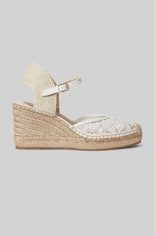 Robby Crocheted Lace Espadrille