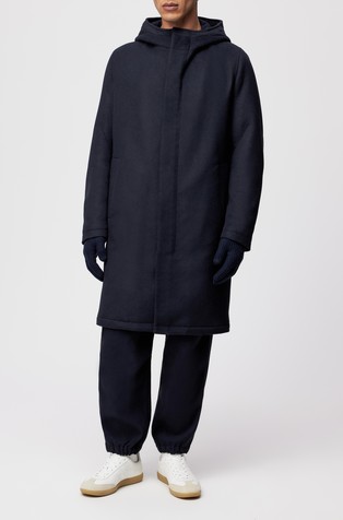 Flanelski kaput s kapuljačom