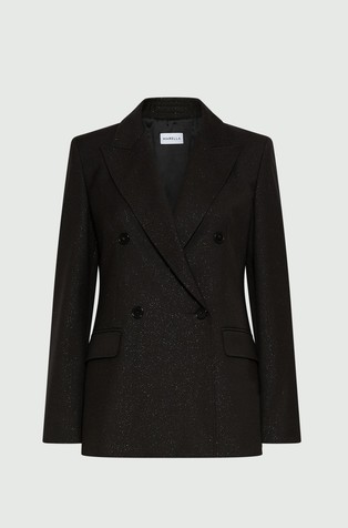 Sako s dvorednim kopčanjem od mješavine s viskozom