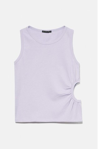 Majica bez rukava s izrezanim detaljem