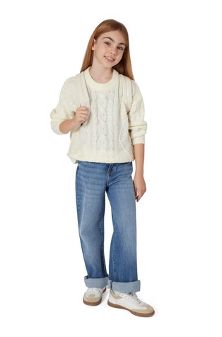 Pleten pulover s perlicama