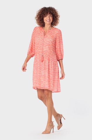 Plissè printed dress