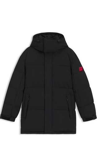 Vodoodbojna prošivena jakna punjena paperjem s kapuljačom