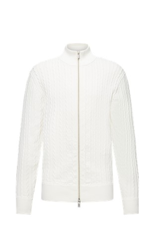 Strukturirano pleten kardigan od mješavine pamuka