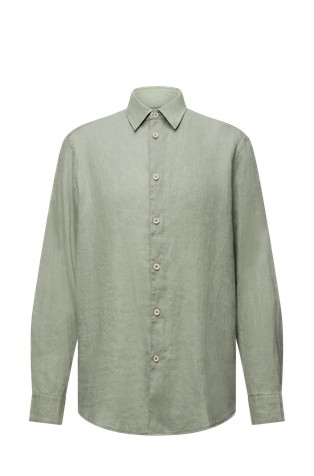 Regular fit košulja od mješavine lana i pamuka