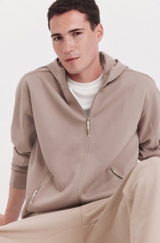 Technical hooded sweatshirt