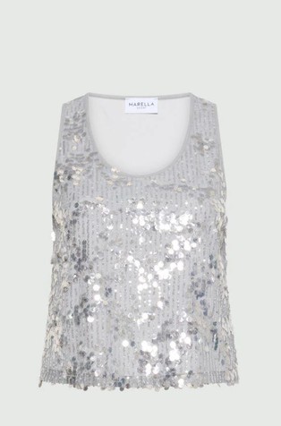 Majica bez rukava sa šljokicama