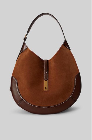 Polo ID Large Suede Shoulder Bag