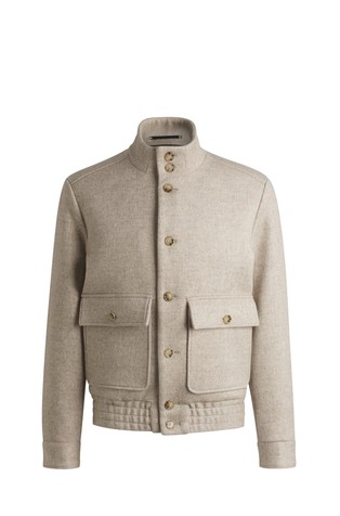 Slim fit jakna od mješavine vune