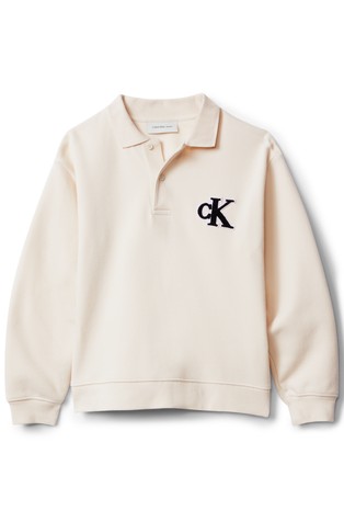 Polo majica dugih rukava s monogramom CK