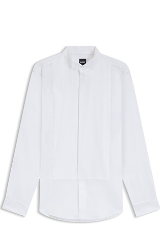 Slim fit košulja od pamučnog satena