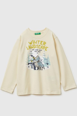 Pamučna majica dugih rukava s otiskom