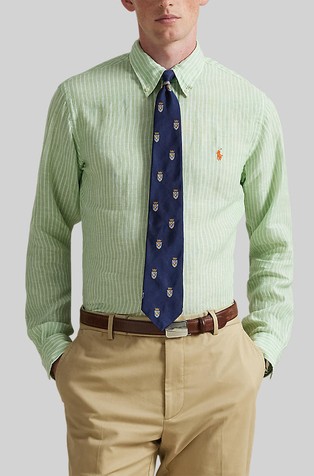 Custom fit Striped Linen Shirt