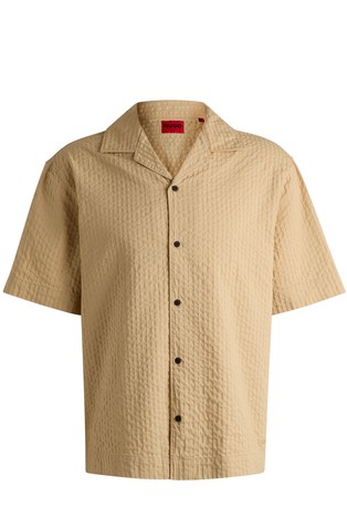 Oversized fit pamučna košulja sa zgužvanim izgledom