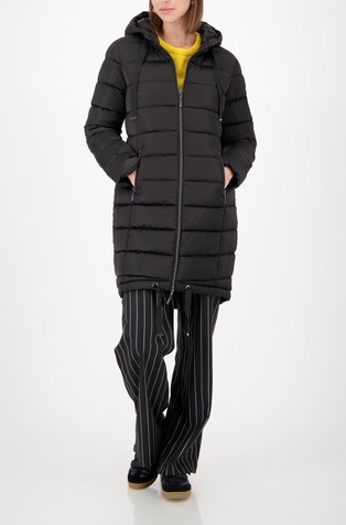 Duža prošivena jakna s kapuljačom