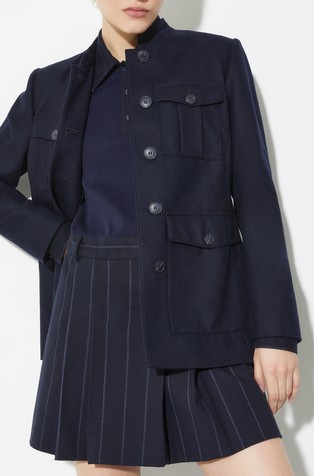 Slim-fit wool-blend jacket