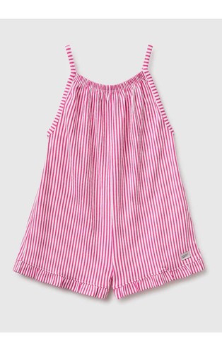 Striped cover-up jumpsuit