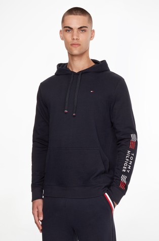 TH Stretch pulover s kapuljačom i logotipom na rukavu