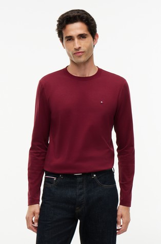 Slim fit majica dugih rukava od rastezljivog pamuka
