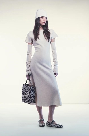 Caroline knitted dress with matching sleeves