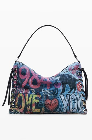 Velika torba s otiskom u stilu grafita