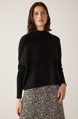 Relaxed fit pleten pulover od mješavine viskoze