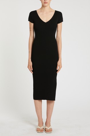 Viscose-blend knit dress