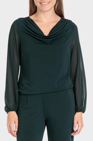 Majica s rukavima od tila