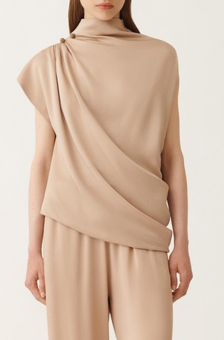 Drapirana bluza od envers satena