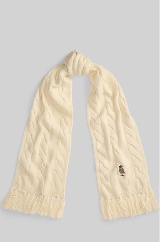 Polo Bear pleten šal od mješavine vune