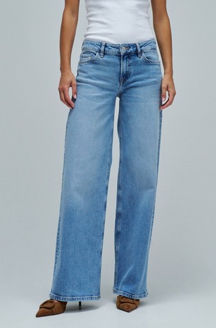 Široke jeans hlače s niskim strukom